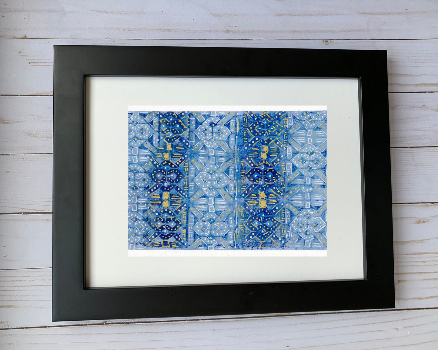 Limited Edition: Signed Print of Original Abstract Watercolor Painting Mudcloth 33