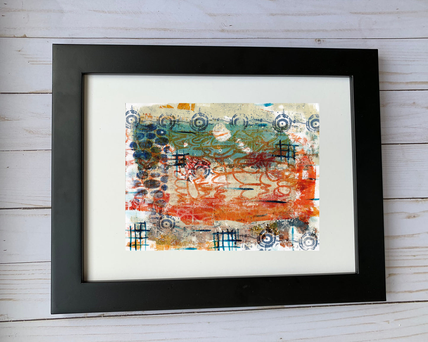 Limited Edition: Signed Print of Modern Abstract Acrylic Painting - Abstract Acrylic Painting Original -   Ancient Language Series 8