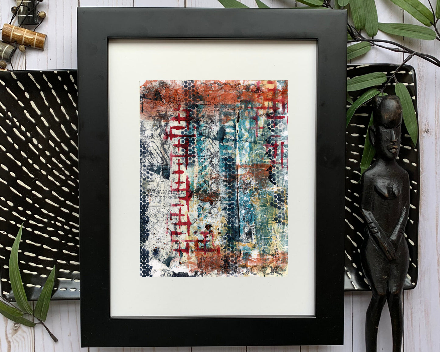 Limited Edition Print of Original Modern Abstract Acrylic Painting - Abstract Acrylic - Wall Art,  11 x 14  Ancient Language Series 23