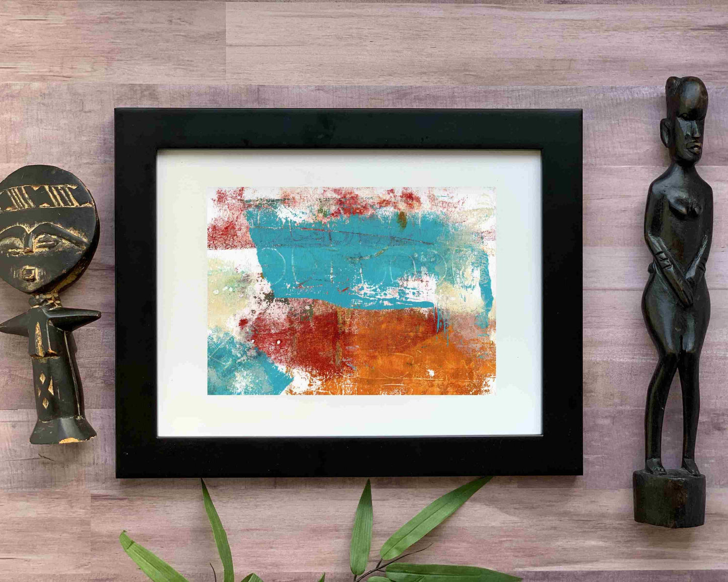 Original Modern Abstract Acrylic Painting - Abstract Acrylic Painting Original - Boho - African - Ethnic, 8  X 11, MOTIF Series 90