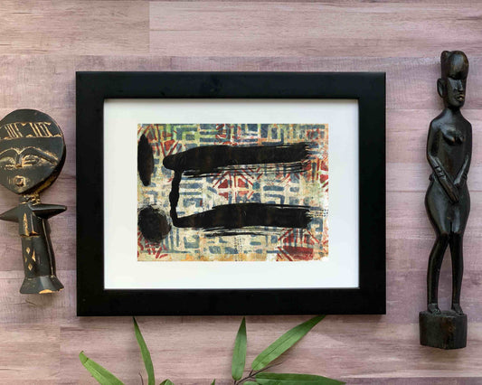 Original Modern Abstract Acrylic Painting - Abstract Acrylic Original Art - Boho - African - Ethnic, 8 X 11, MOTIF Series 100