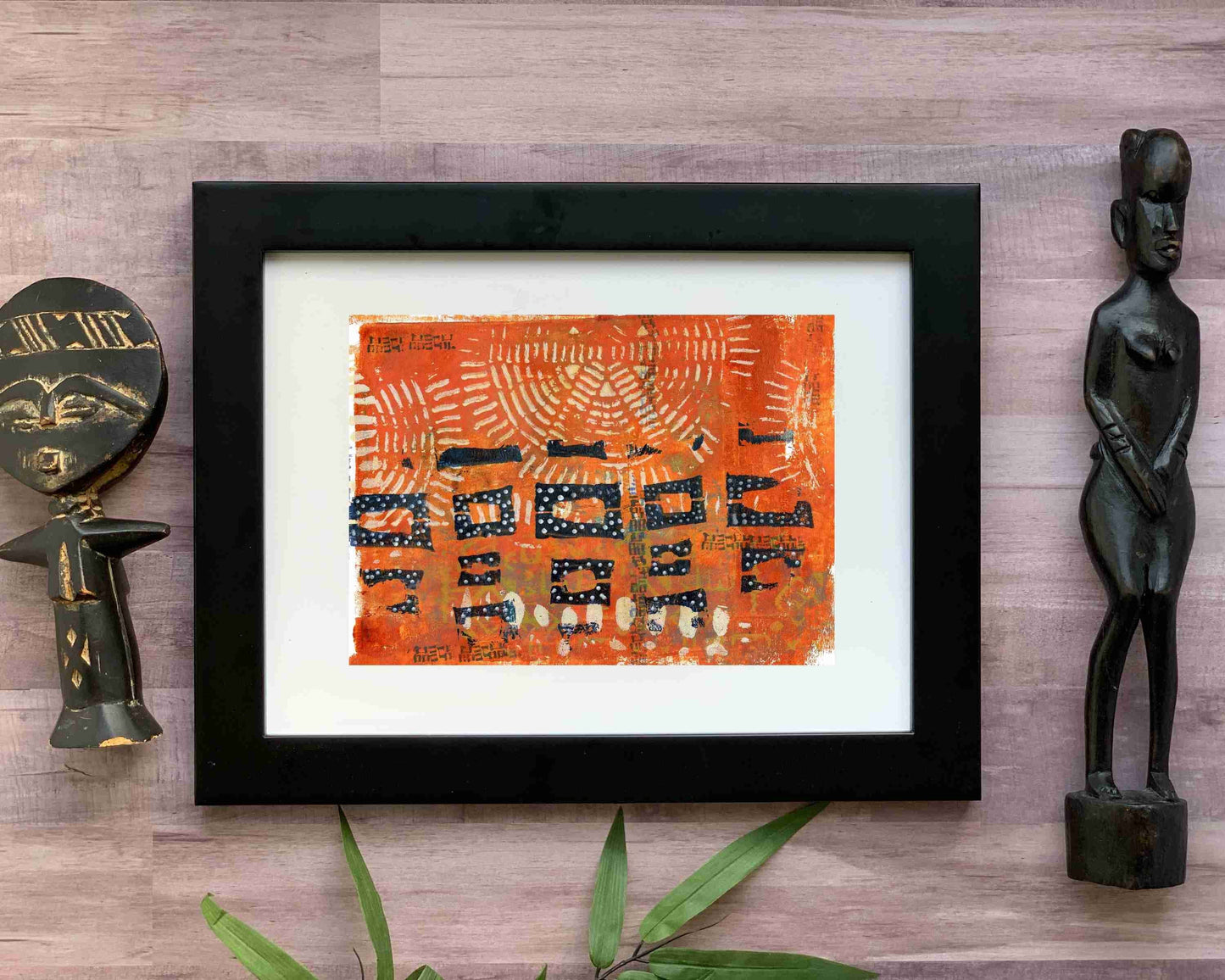 Original Modern Abstract Acrylic Painting - Abstract Acrylic Original Art - Boho - African - Ethnic, 8 X 11, MOTIF Series 104